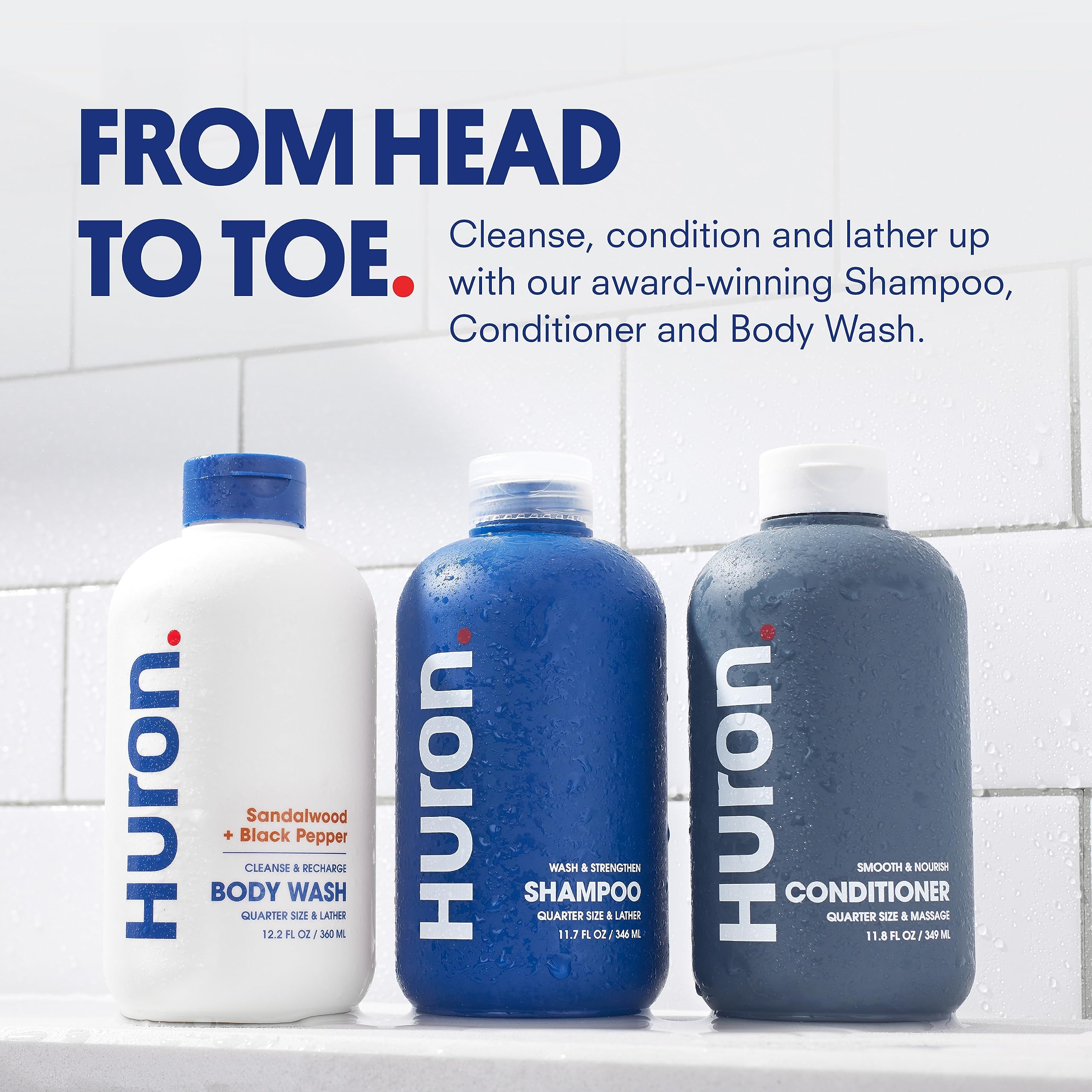 Shampooing Huron pour homme, hydratant et rafraîchissant.