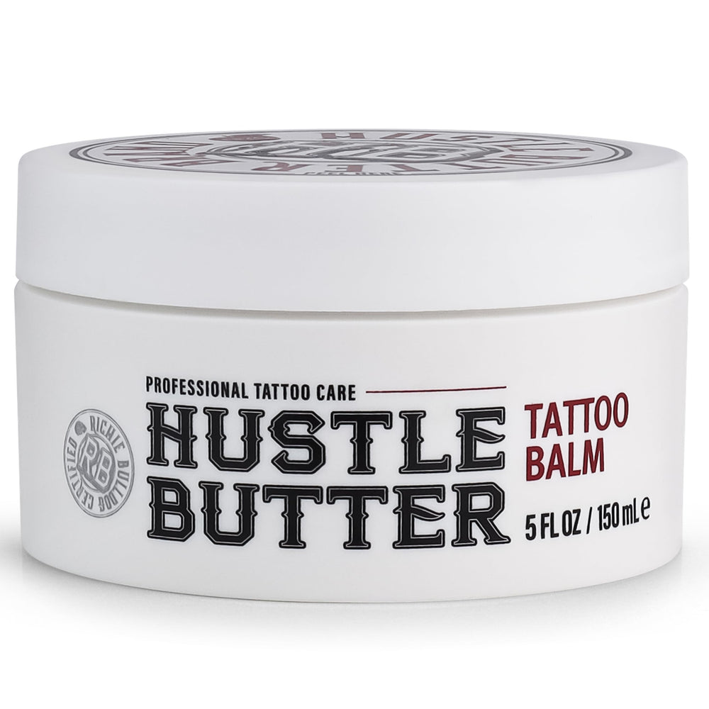 Hustle Butter Deluxe jabón tatuaje espuma cremosa para limpieza diaria.
