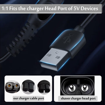 HX-CQHY cable de carga USB 5V, paquete de 2 piezas para uso diario.