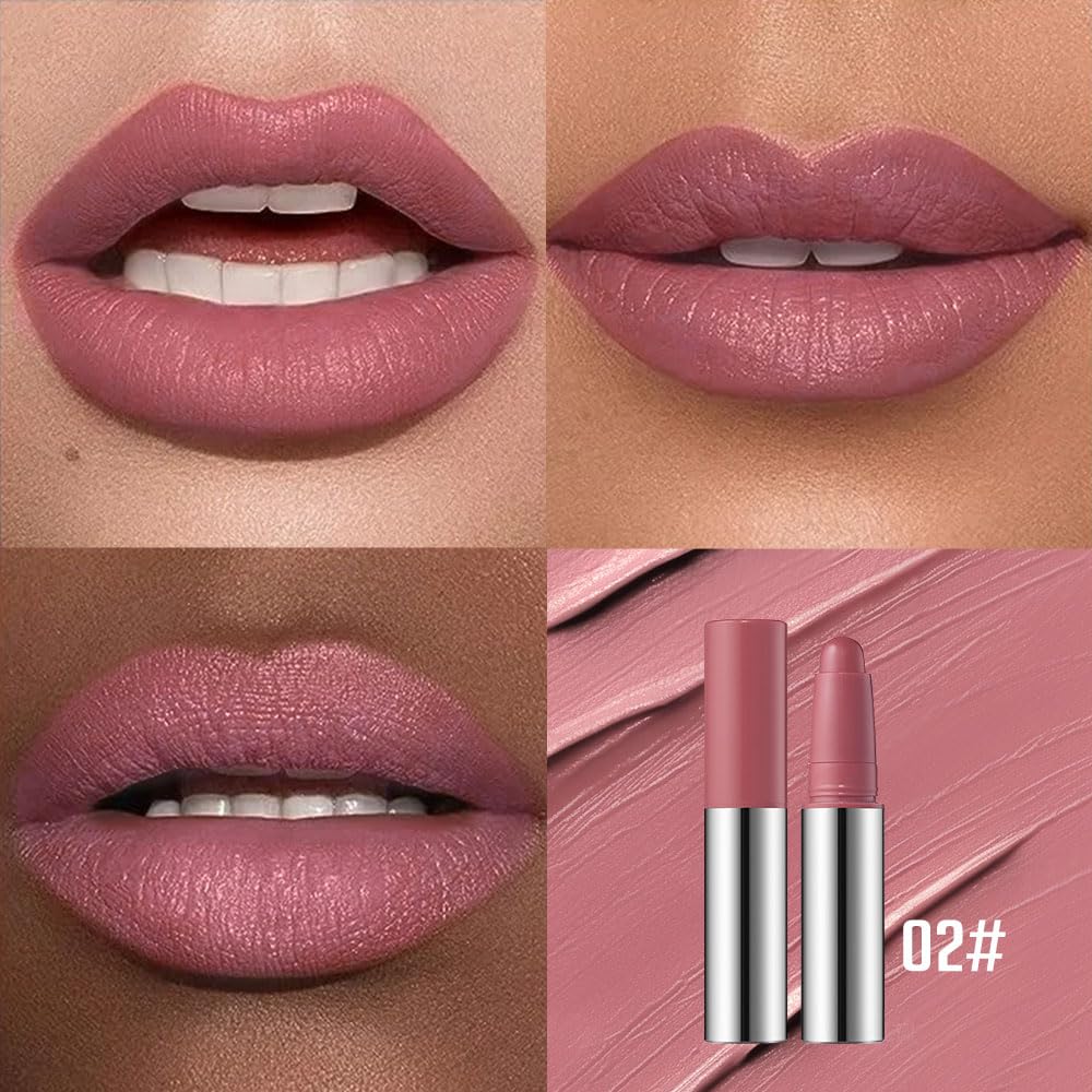 Hxssll lápiz labial cremoso con alto pigmento para cobertura uniforme.