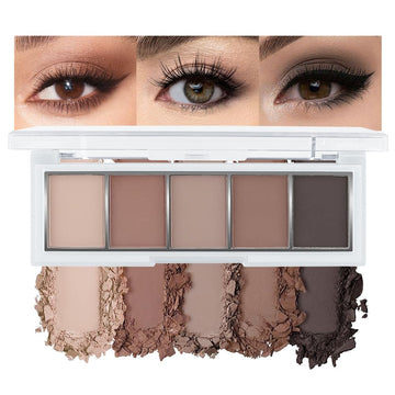 Hxssll paleta de sombras mate fríos para looks naturales y diarios.