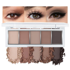 Hxssll paleta de sombras mate fríos para looks naturales y diarios.