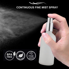 Hydior atomizador de perfume con tapa de aluminio plateada