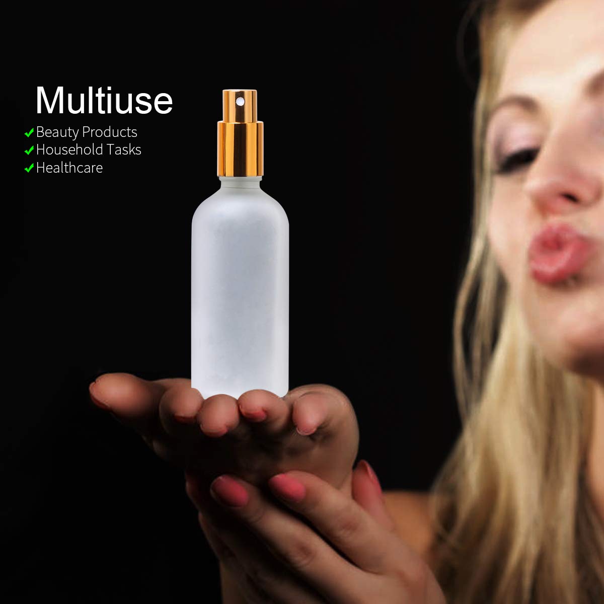 Hydior botella portatil en mano, perfecta para retoques de perfume