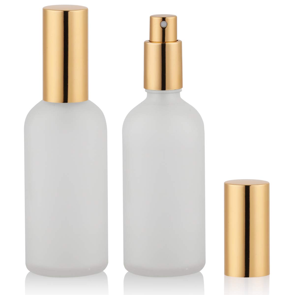 Hydior botella de vidrio con atomizador 3-4oz frente, ideal para perfumes