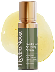 HYDRONOVA Total Rewind Serum, botella frontal, mejora brillo y uniformidad de la tez