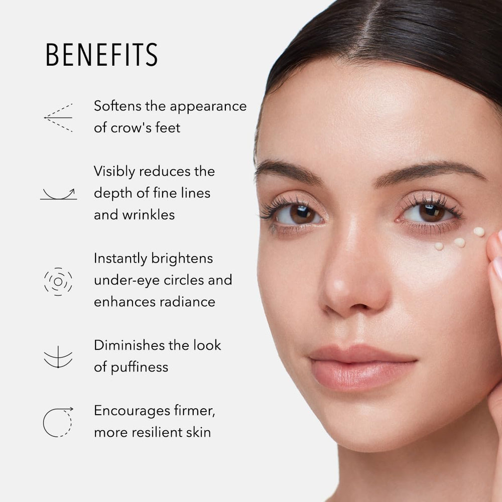 HydroPeptide Eye Authority, textura crema ligera, deja la piel suave y nutrida.