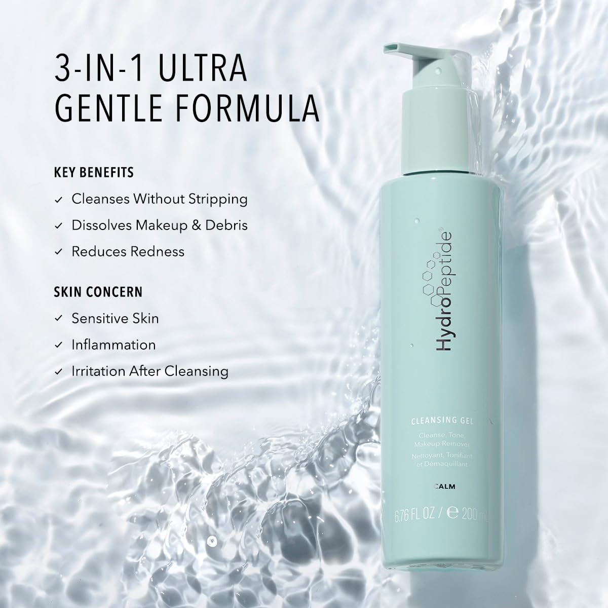 HydroPeptide mousse légère: texture riche purifiante sans agressivité