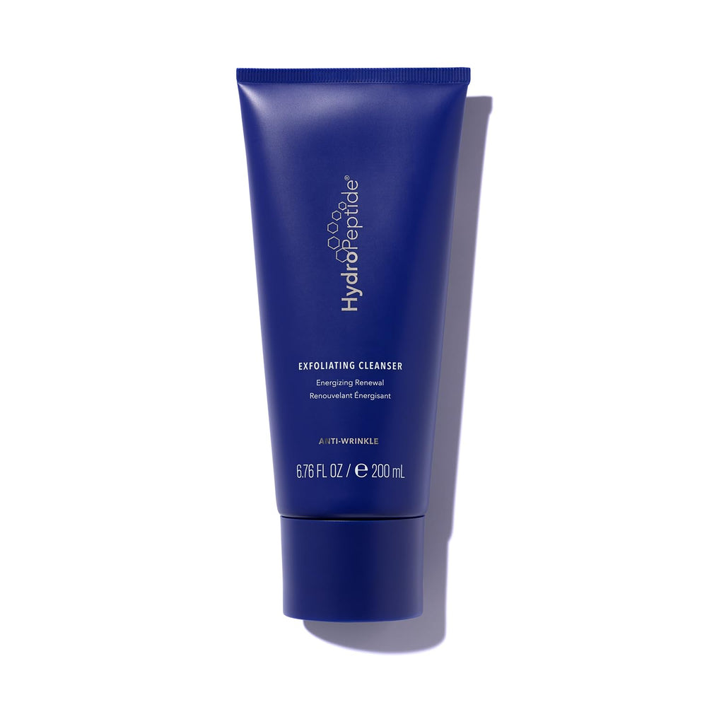 HydroPeptide Exfoliant Nettoyant: bouteille lumineuse prête pour un nettoyage efficace.