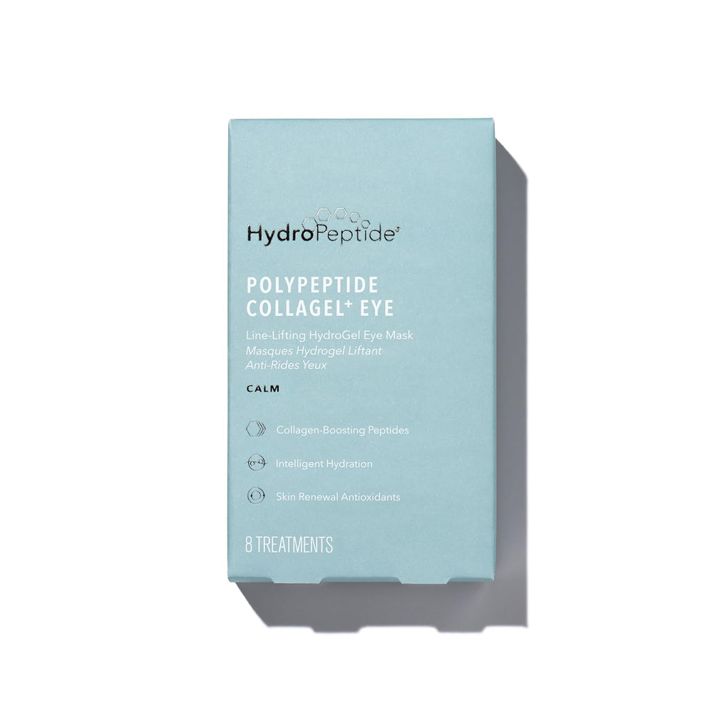 Las mascarillas HydroPeptide PolyPeptide Collagel para ojos ofrecen aplicación fácil y refrescante.