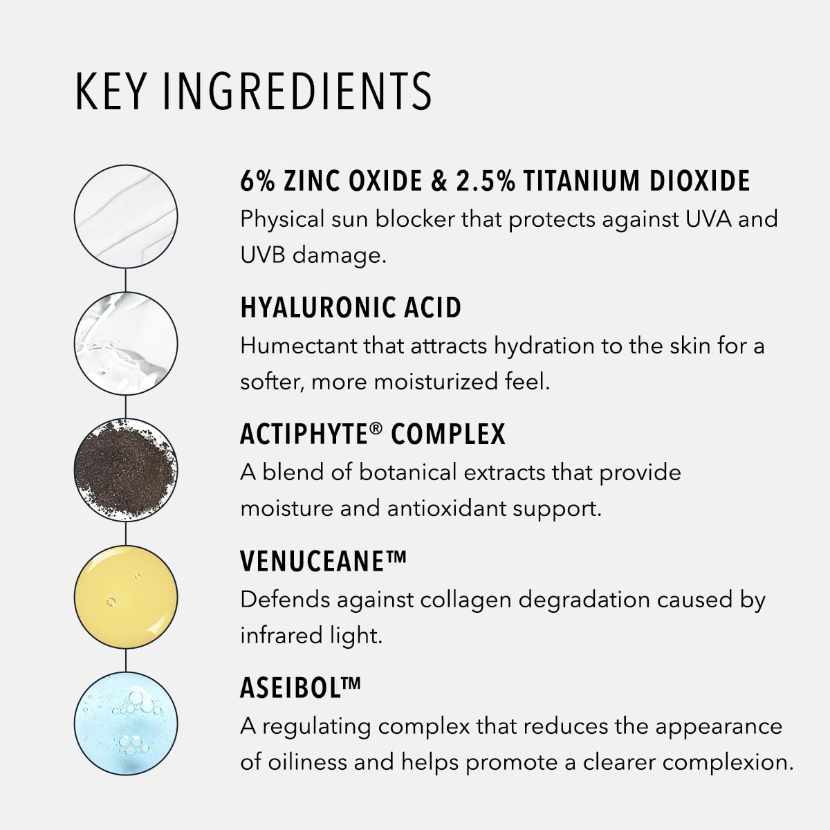 HydroPeptide Défense Solaire contient acide hyaluronique pour l'hydratation.