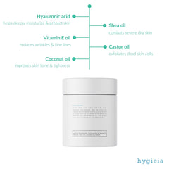 Hygieia Crepey Skin: textura crema para piel suave y nutrida.