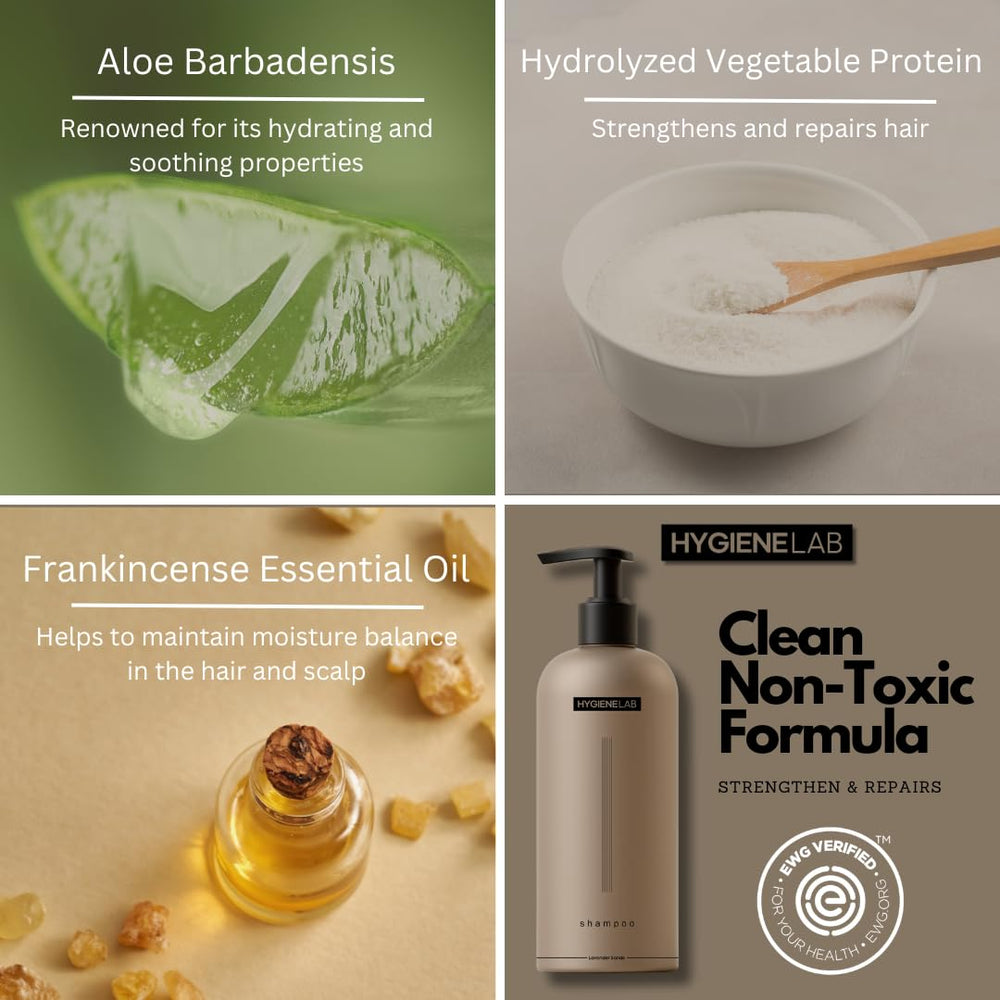 HygieneLab Champú libre de sulfatos: limpieza suave.