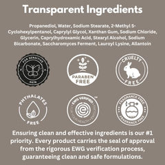 HygieneLab Desodorante sin fragancia etiqueta clara que resalta su fórmula.