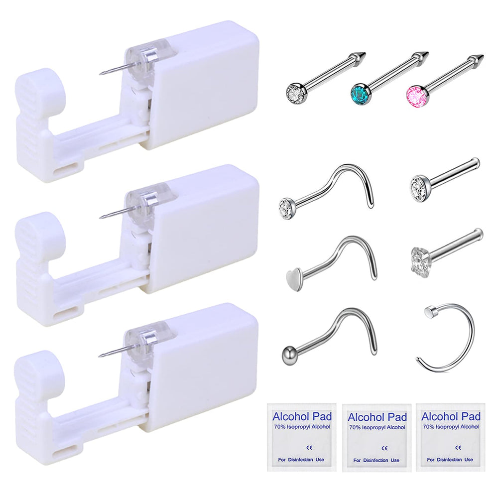 HYJLPAF kit de perforación nasal 3 pack, listo para uso sencillo y seguro.