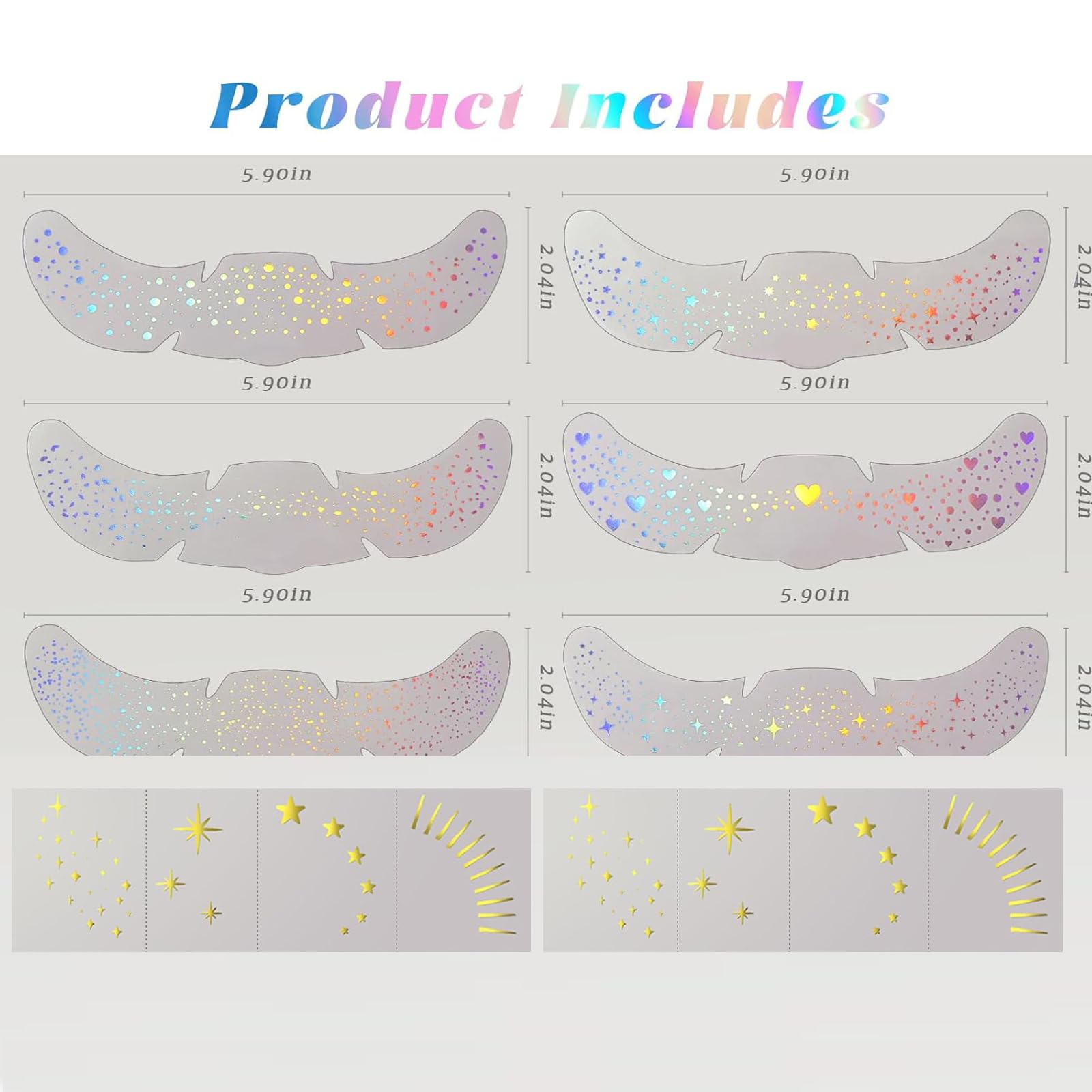 Hymik Freckles Face Tattoo parche de festival para estilo llamativo.