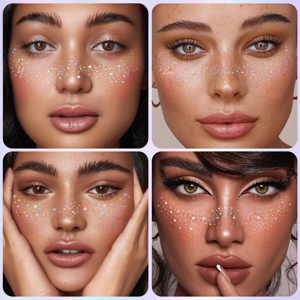 Hymik Freckles Face Tattoo retirada fácil con desmaquillante.