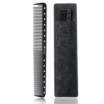HYOUJIN 605 peine de corte carbono negro con 14 orificios para control preciso.