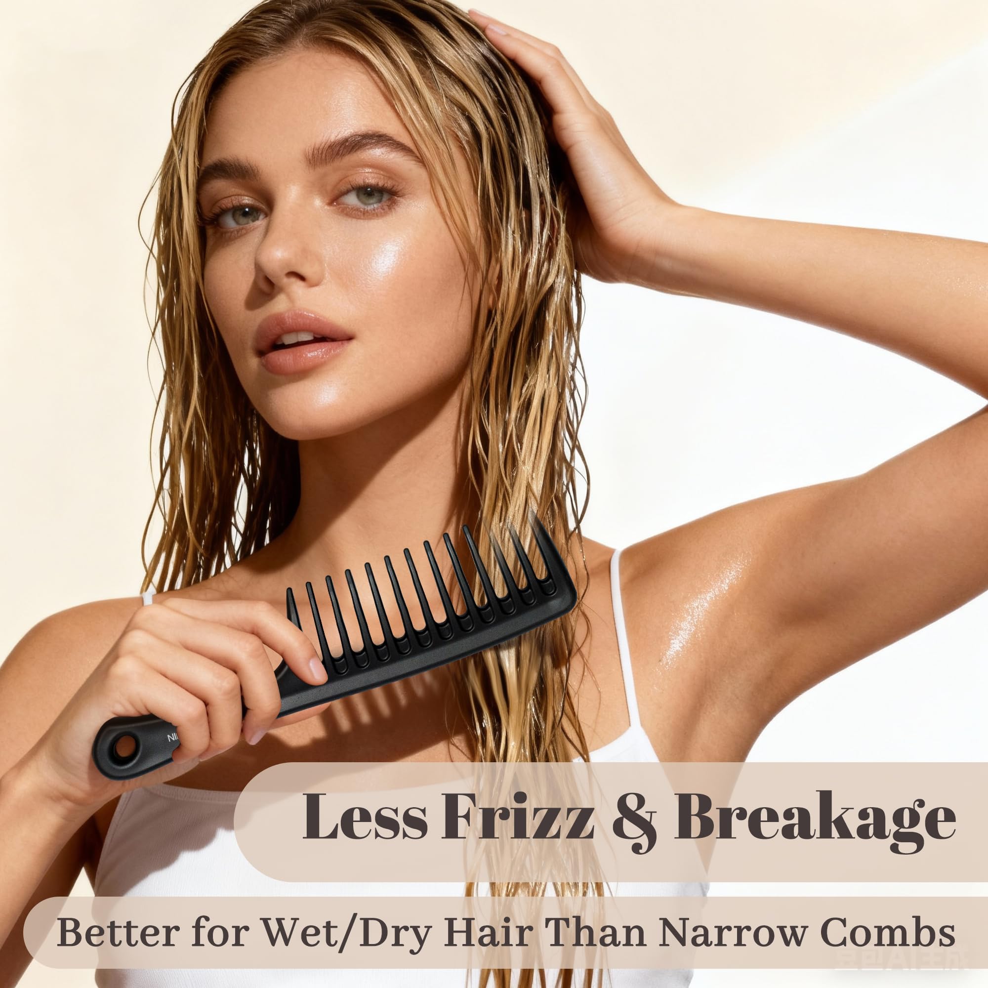 Cepillo HYOUJIN para cabello húmedo y rizado con diseño protector