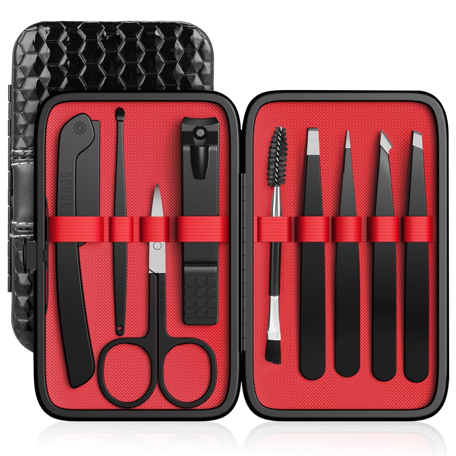 Hyxhappy set de pinzas 9 piezas: pinzas de precisión para un acabado preciso sin esfuerzos.