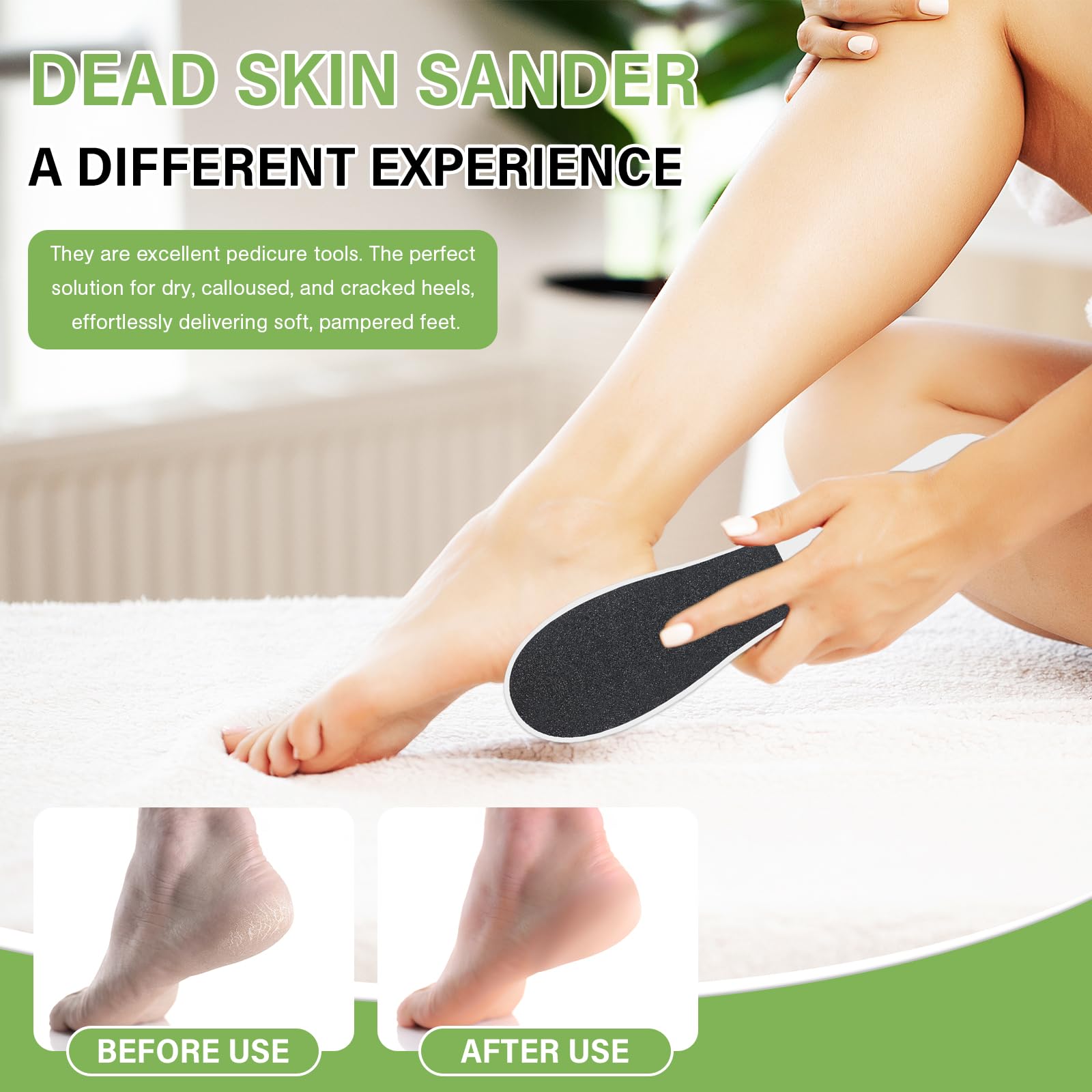 HZMM lima para pies con mango largo para comodidad durante la pedicure