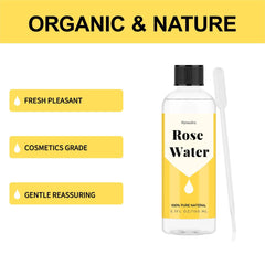 Hznxolrc Hidrosol de rosa: aplicación sobre el rostro, tono suave y revitalizante.