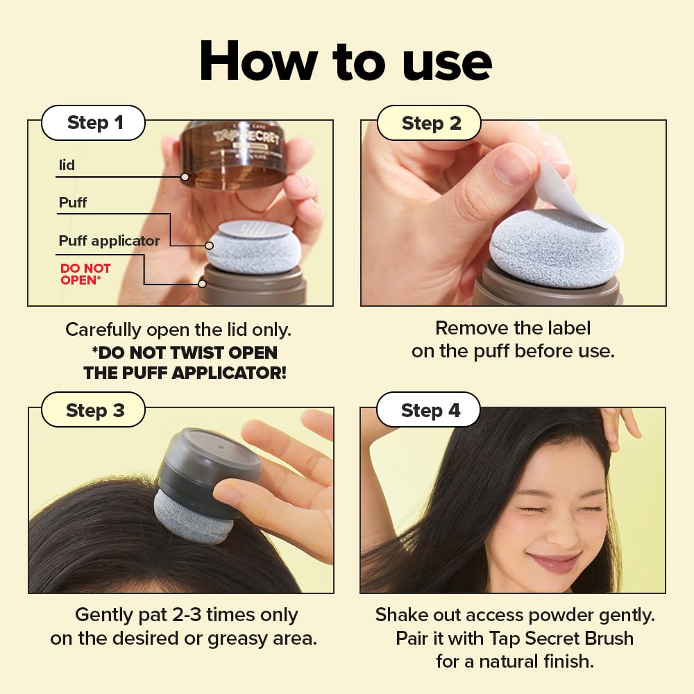 I DEW CARE Tap Secret Negro absorbe grasa para aspecto fresco.