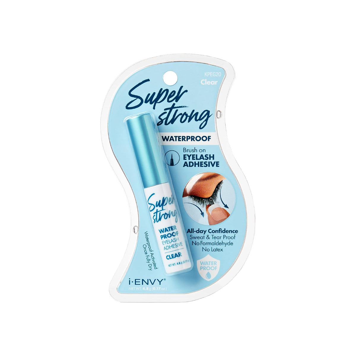i-ENVY adhesivo de pestañas ultra fuerte en bote, fijación duradera.