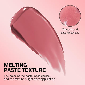 IATMOMOD Lip balm on lips demonstrates buildable sheer coverage.