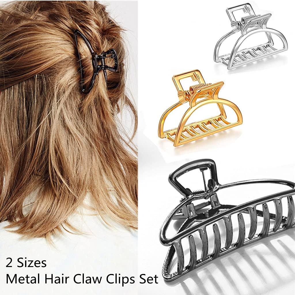 IAXSEE clips de pelo metal con tamaño de 3 pulgadas para peinados duraderos.