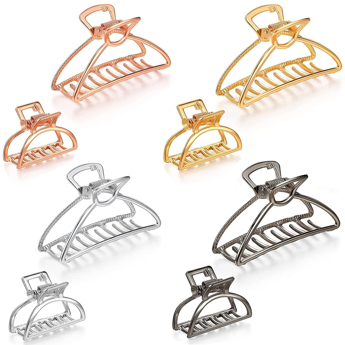 IAXSEE gancho de pelo metal con diseño de 3 pulgadas para fijación firme.
