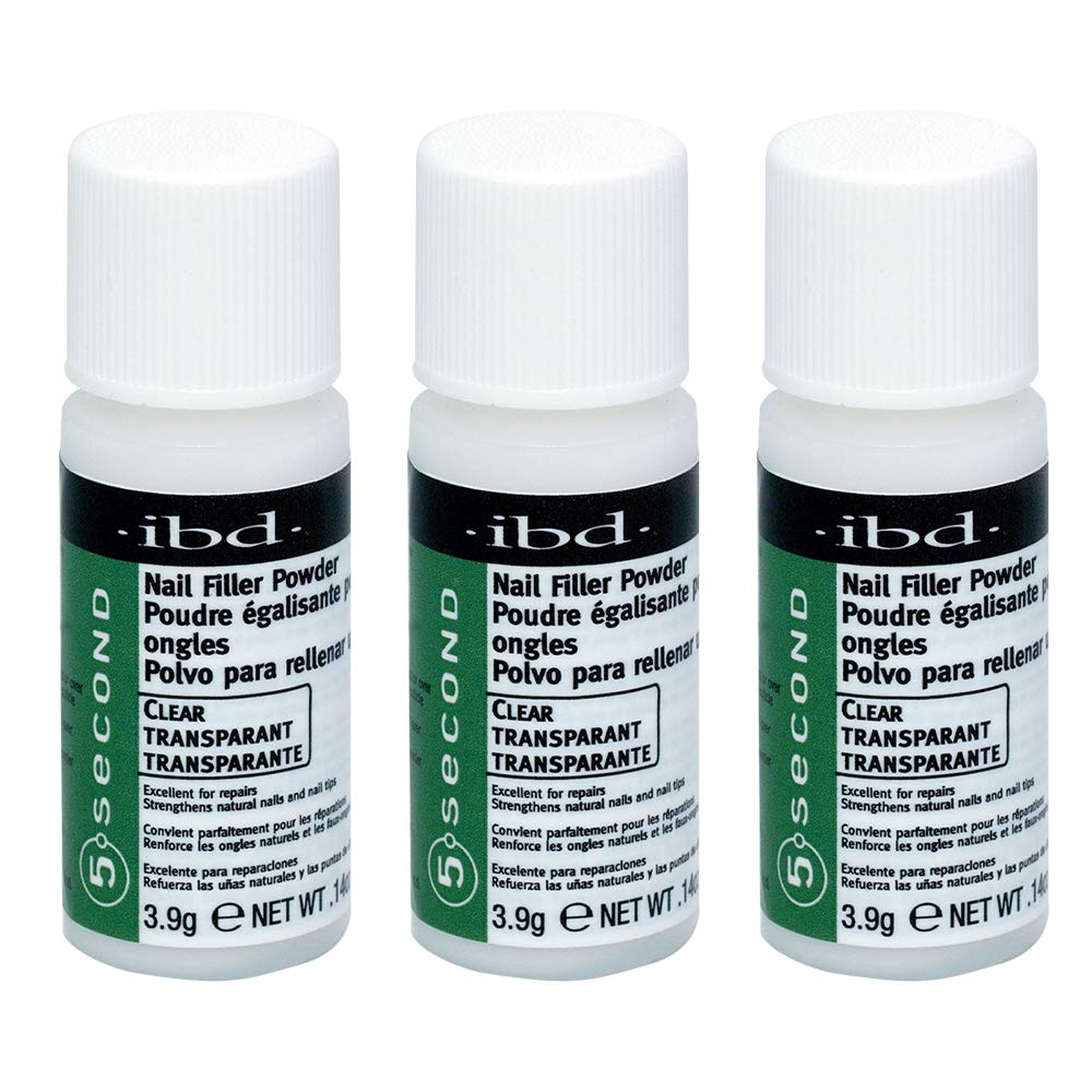 IBD 5 Second Nail Filler Powder packaging image showing fast repair capability for damaged nails.