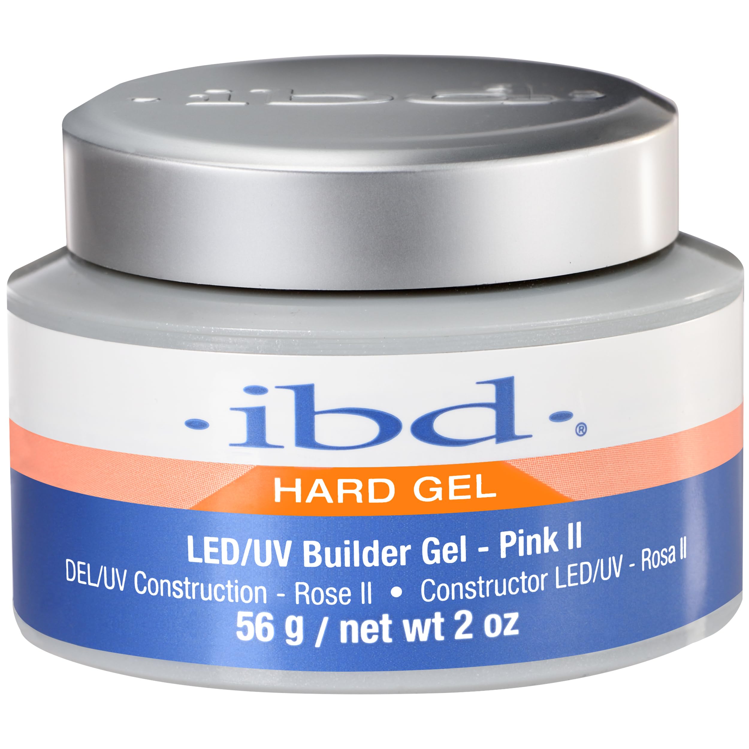 IBD gel duro Rosa II LED/UV, 2 onzas: aplicación suave para uñas resistentes.