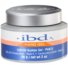 IBD gel duro Rosa II LED/UV, 2 onzas: aplicación suave para uñas resistentes.