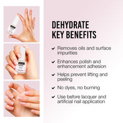 IBD deshidratante de uñas, fórmula suave para gel o acrílico.