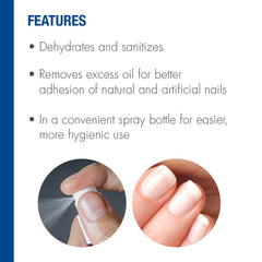 IBD Nail Prep Spray enhances adhesion for gels and acrylics