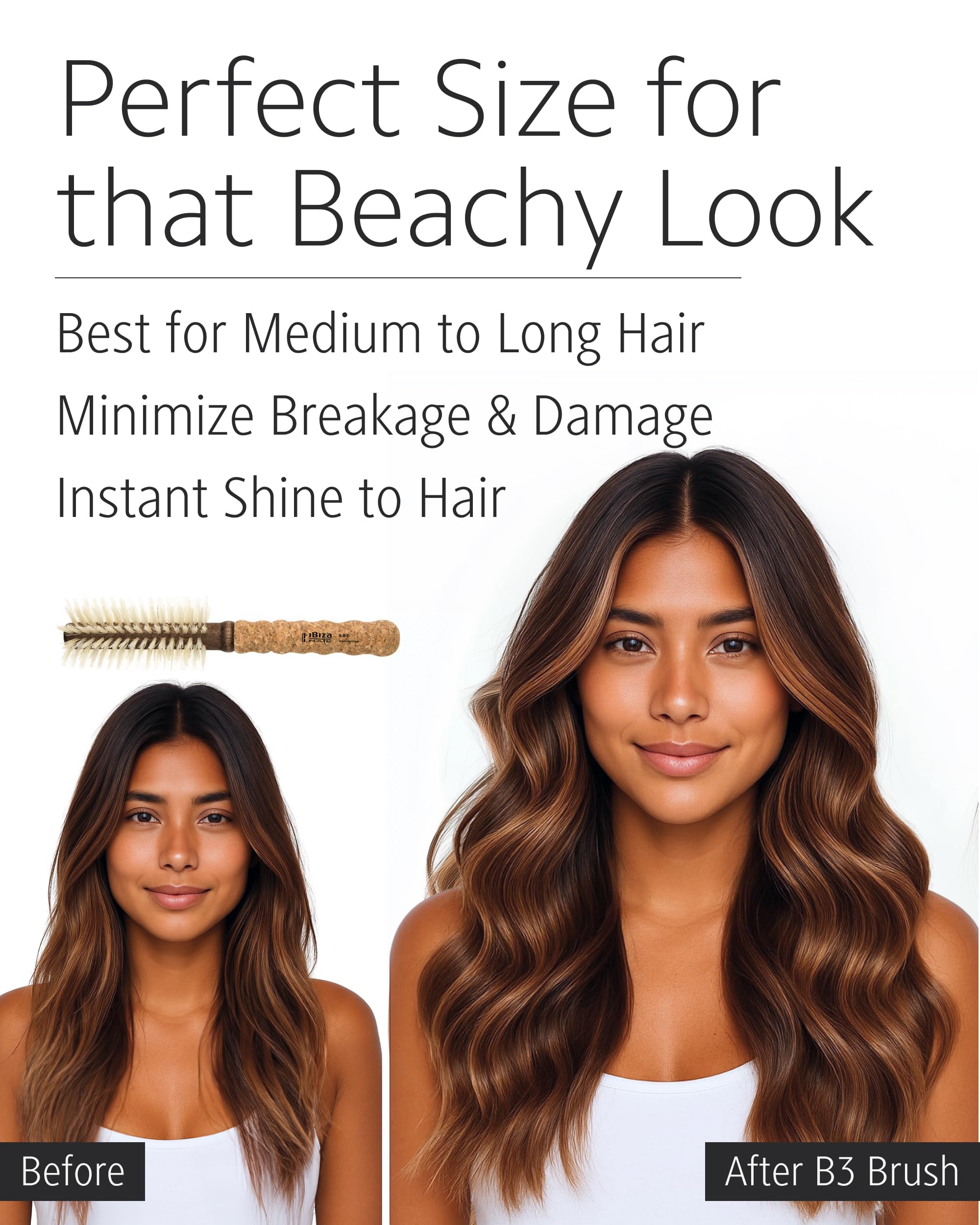 Ibiza Hair ondas playeras creadas con cepillo para look natural