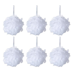 La esponja iboodi lufa blanca en pack de 6 exfolia suavemente durante la ducha.
