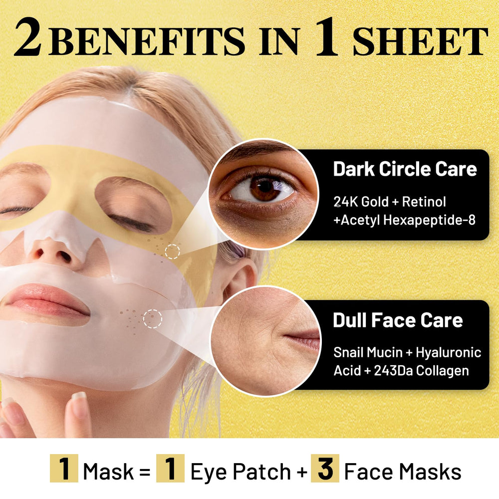 ICIKOL parche de ojos 24K oro para revitalizar la mirada.