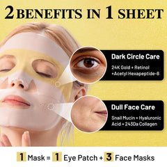 ICIKOL parche de ojos 24K oro para revitalizar la mirada.