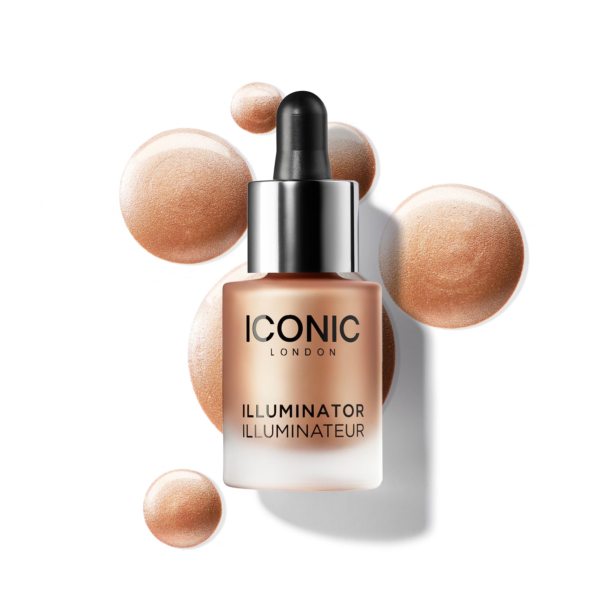 ICONIC LONDON Illuminator gouttes éclat champagne pour teint lumineux.