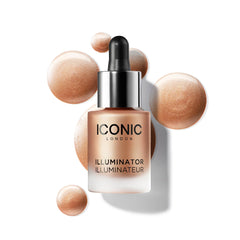 ICONIC LONDON Illuminator gouttes éclat champagne pour teint lumineux.