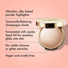 Iconic London Lit et Luminous – finition soyeuse offrant un éclat durable sans effet poudre.