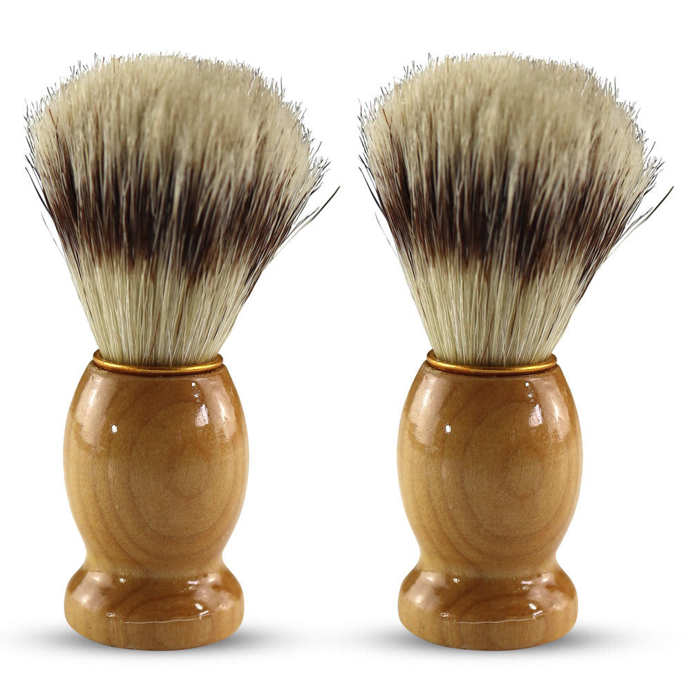 Iconikal cepillo de afeitar con pelo de tejón y mango de madera para un afeitado clásico.