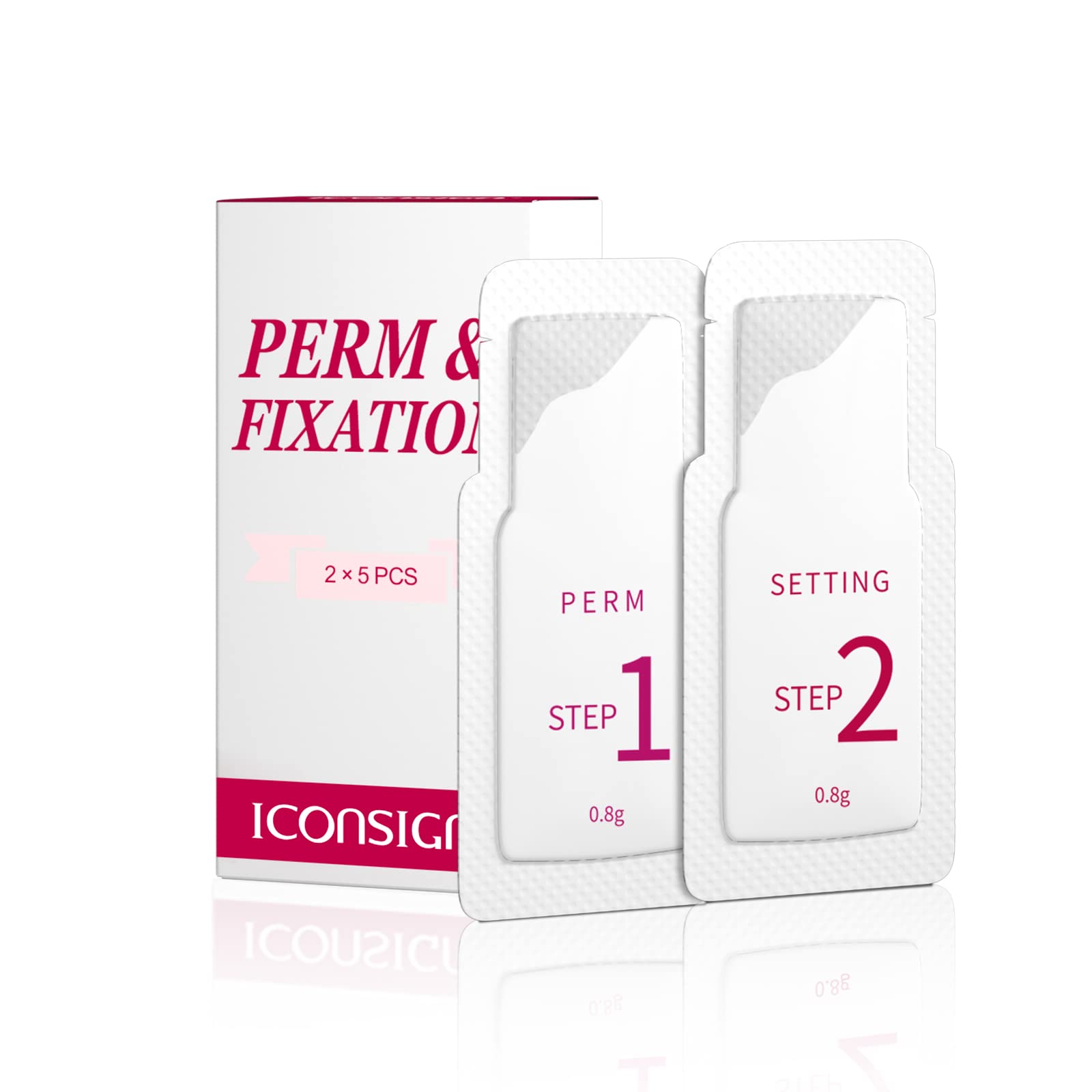 ICONSIGN kit de levantamiento de pestañas con sachets higiénicas para cada paso.