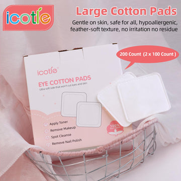 ICOTLE sin pelusa: almohadillas que no dejan residuos para maquillaje y limpieza