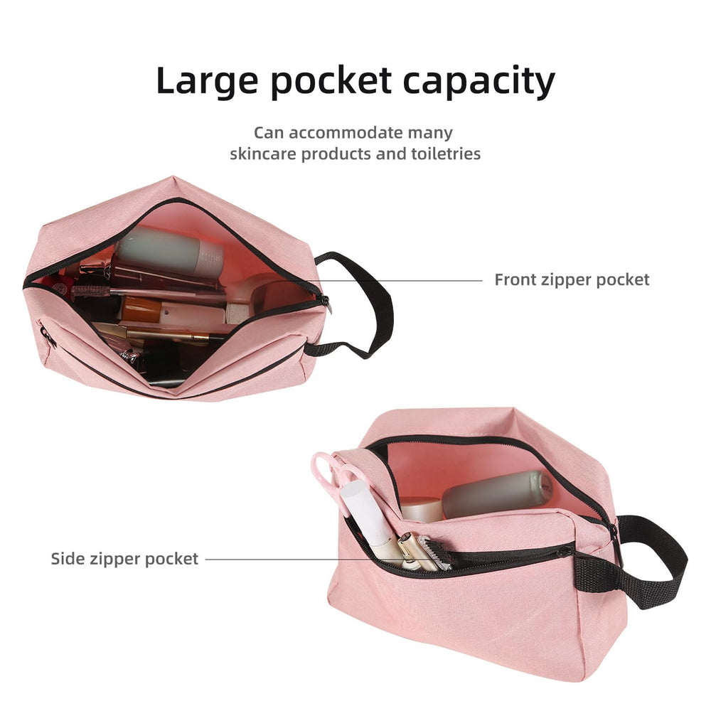 Icramsy bolsa de aseo rosa, asa reforzada para durabilidad