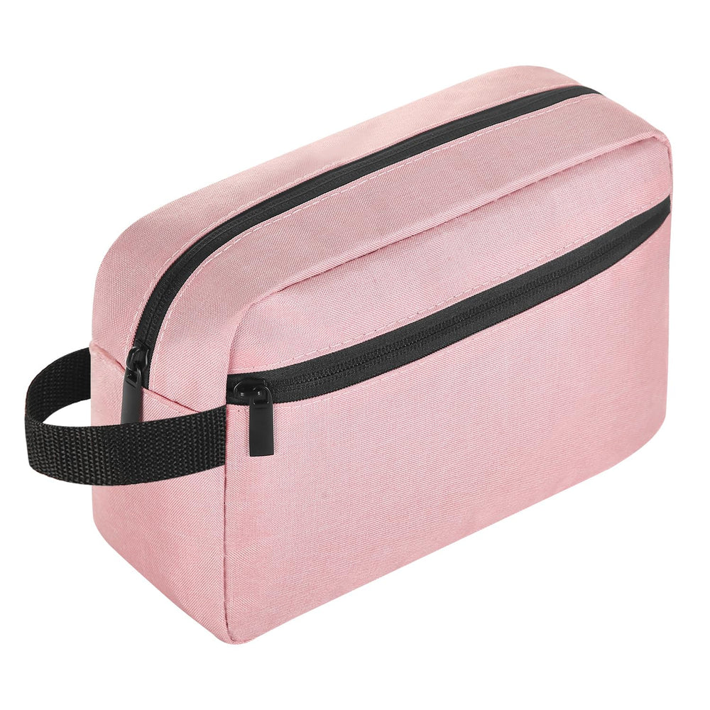 Icramsy bolsa de aseo de viaje rosa, exterior resistente para uso diario en viajes