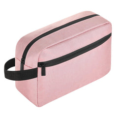 Icramsy bolsa de aseo de viaje rosa, exterior resistente para uso diario en viajes