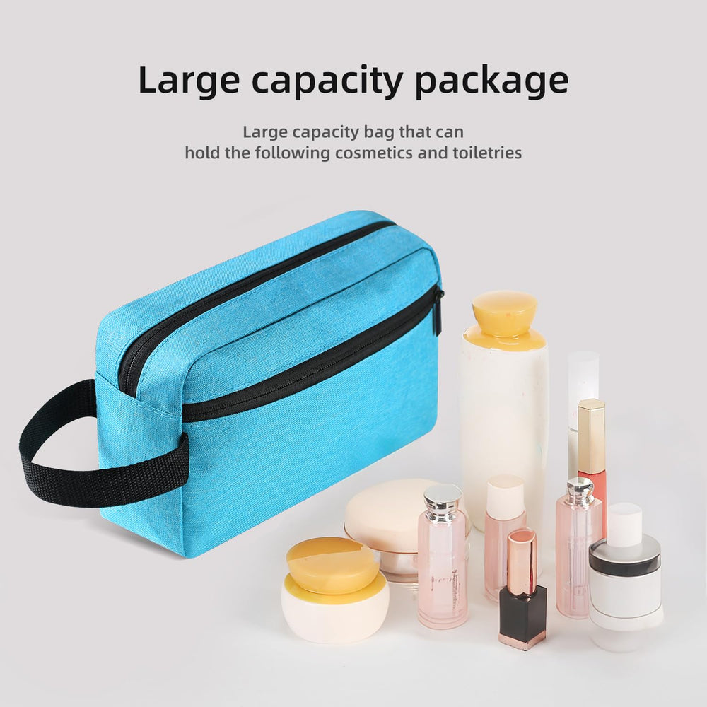 Icramsy bolso de aseo azul lago, asa reforzada para transporte diario.